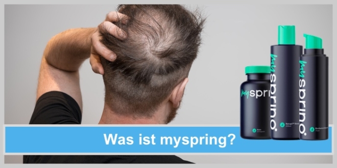 Was ist myspring? Haarwuchsmittel, Mann mit Haarausfall, schütteres Haar, Mittel gegen Haarausfall