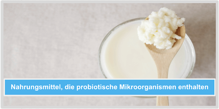 Nahrungsmittel die probiotische Mikroorganismen enthalten