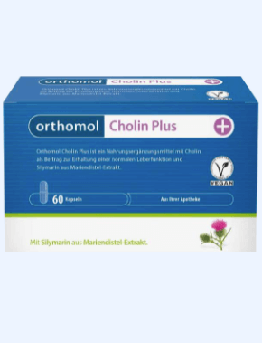 Orthomol Cholin Plus Abbild Tabelle