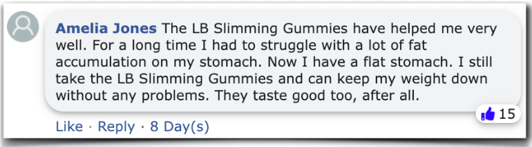 LB Slimming Gummies Experience Testimonials LB Slimming Gummies