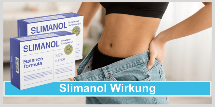 Schlanke Frau trägt eine zu große Jeans Slimanol Wirkung Wirkungseintritt