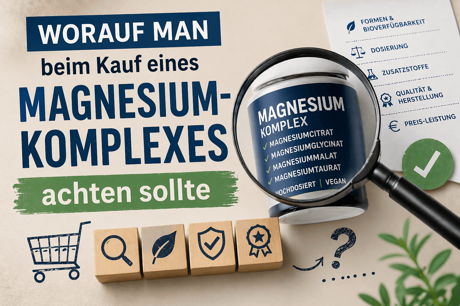 Worauf man beim Kauf eines Magnesium-Komplexes achten sollte