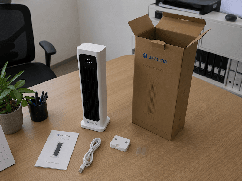 AirZuma Inhalt Zubehoer Verpackung Lieferumfang